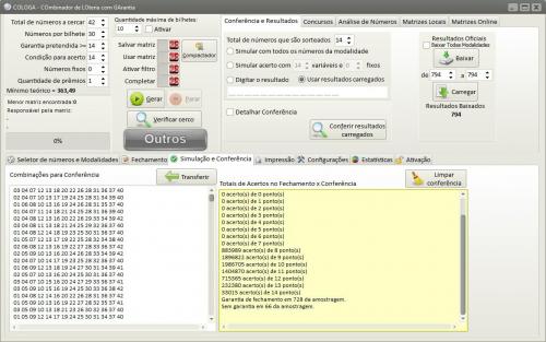 LOTECA com  9.009 Linhas de 8 Triplos no formato DEZENAS de 01 a 42