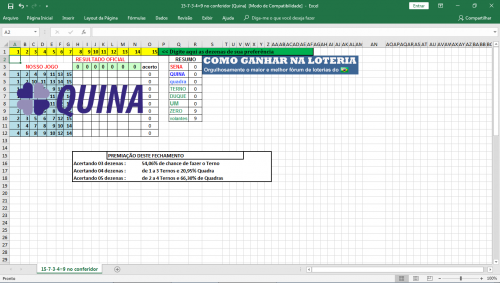 More information about "4 Planilhas Com 100% Retorno Garantido Quina (7 Milhões e 500 Mil)"