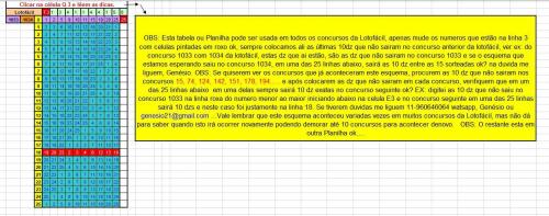 Descobrindo as 10 dzs que saiu no próximo concurso - Como funciona as planilhas