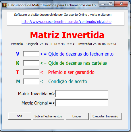 Calculadora-Matriz-Fechamento