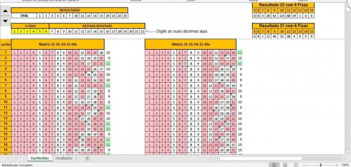 More information about "LOTOFÁCIL 22 ou 21 dezenas com 6 fixas."