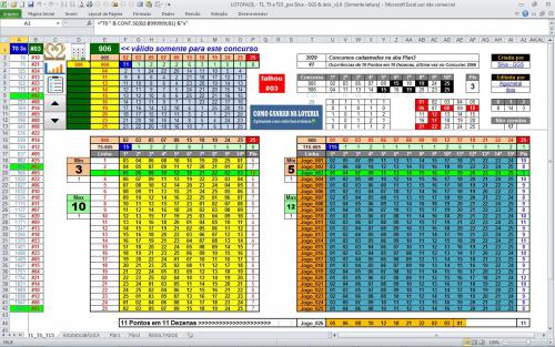 LOTOFACIL - T1, T5 e T15 _por Silva - GGS & dois