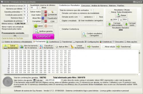 More information about "[Palpite] LOTOFACIL FILTRO - Experiência 19 dezenas"