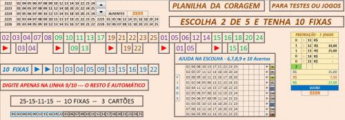 More information about "Planilha da Coragem -- Escolha 2 de 5 e forme 10 Fixas"