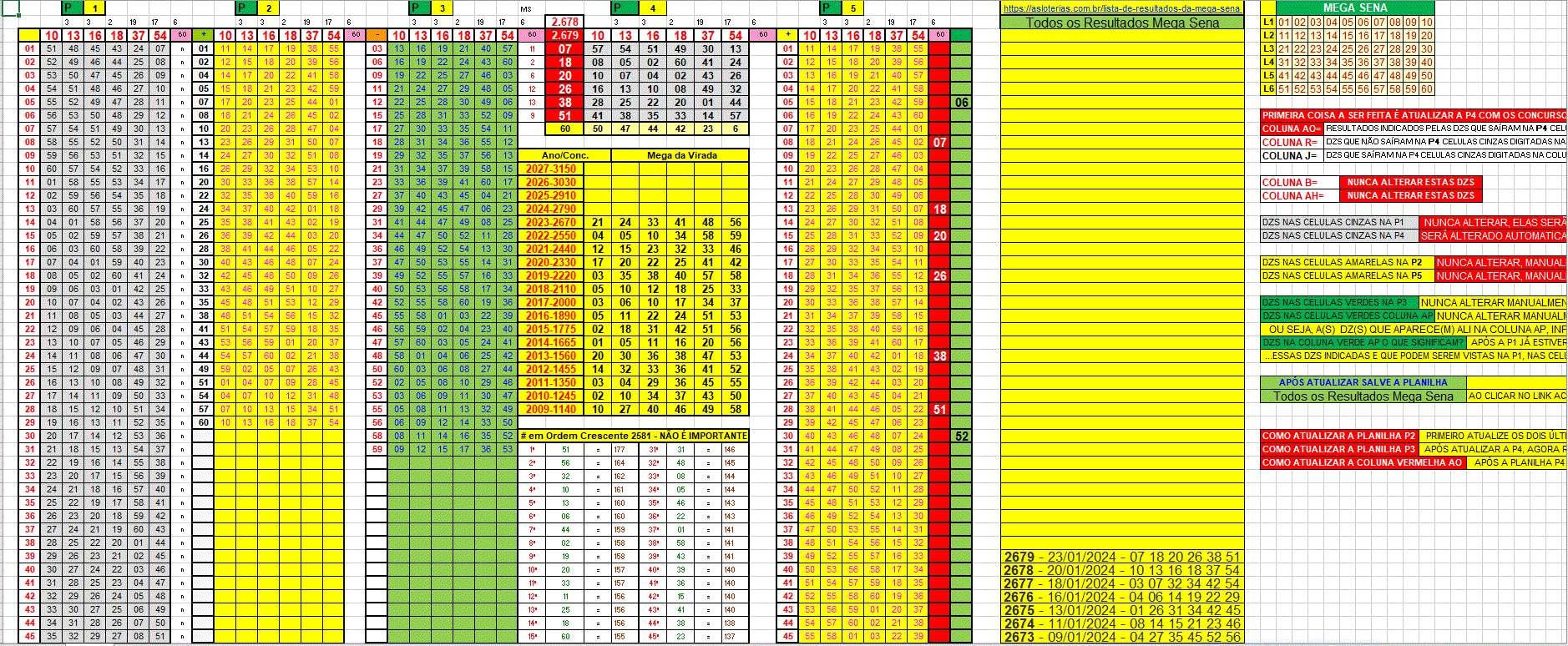 More information about "Planilha Mega Sena 1 - Atualizada até o concurso 2679 com Menu de Informações da Planilha."