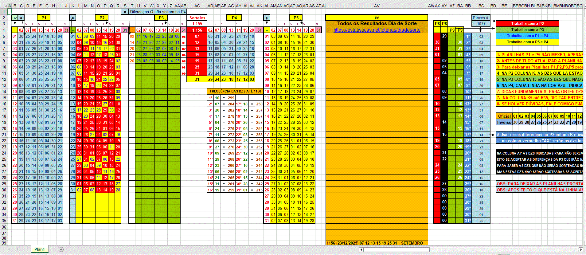 More information about "Planilha Dia de Sorte - Atualizada até 1156"