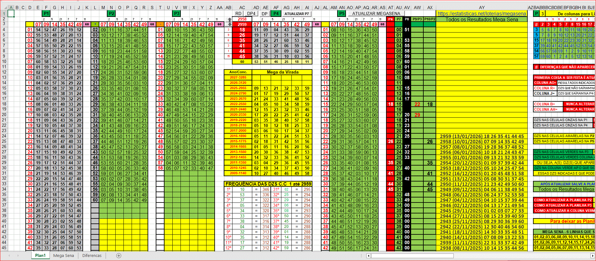 More information about "Planilha Mega Sena - Atualizada até 2959!!!"