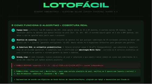 More information about "Lotofácil Greedy Covering em html versão 2.0"