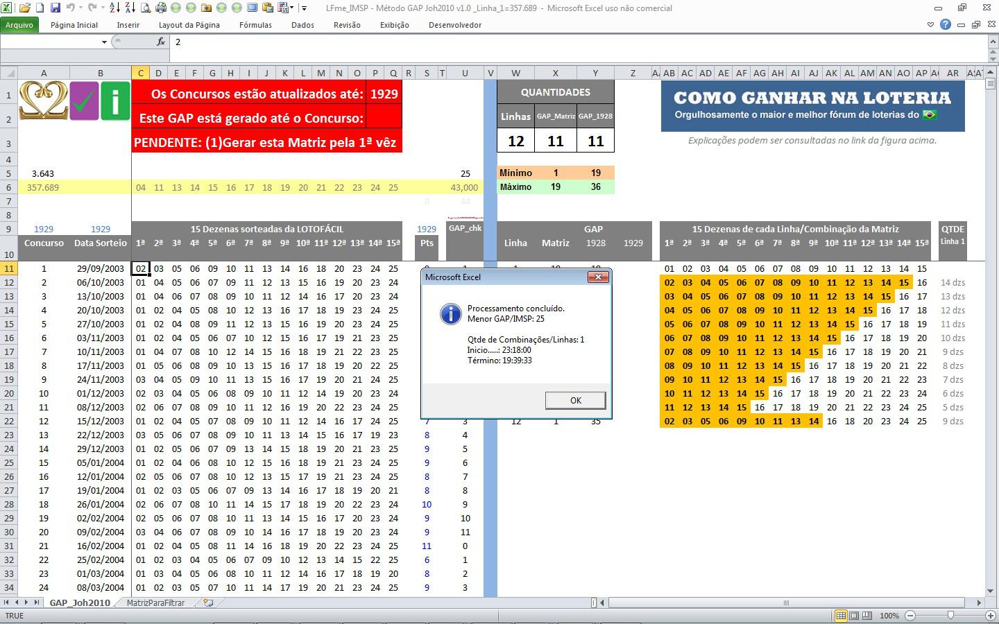 Planilha Loteria - Excel Genial